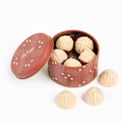 Gifting Tin Box - Round Small Mamoul Date Whole Wheat 130gm