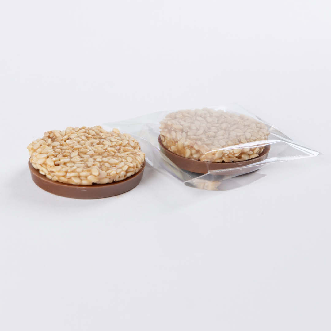 Choosen-images20-1.jpg Wrapped Florentine Sesame Milk Chocolate - الصورة 1