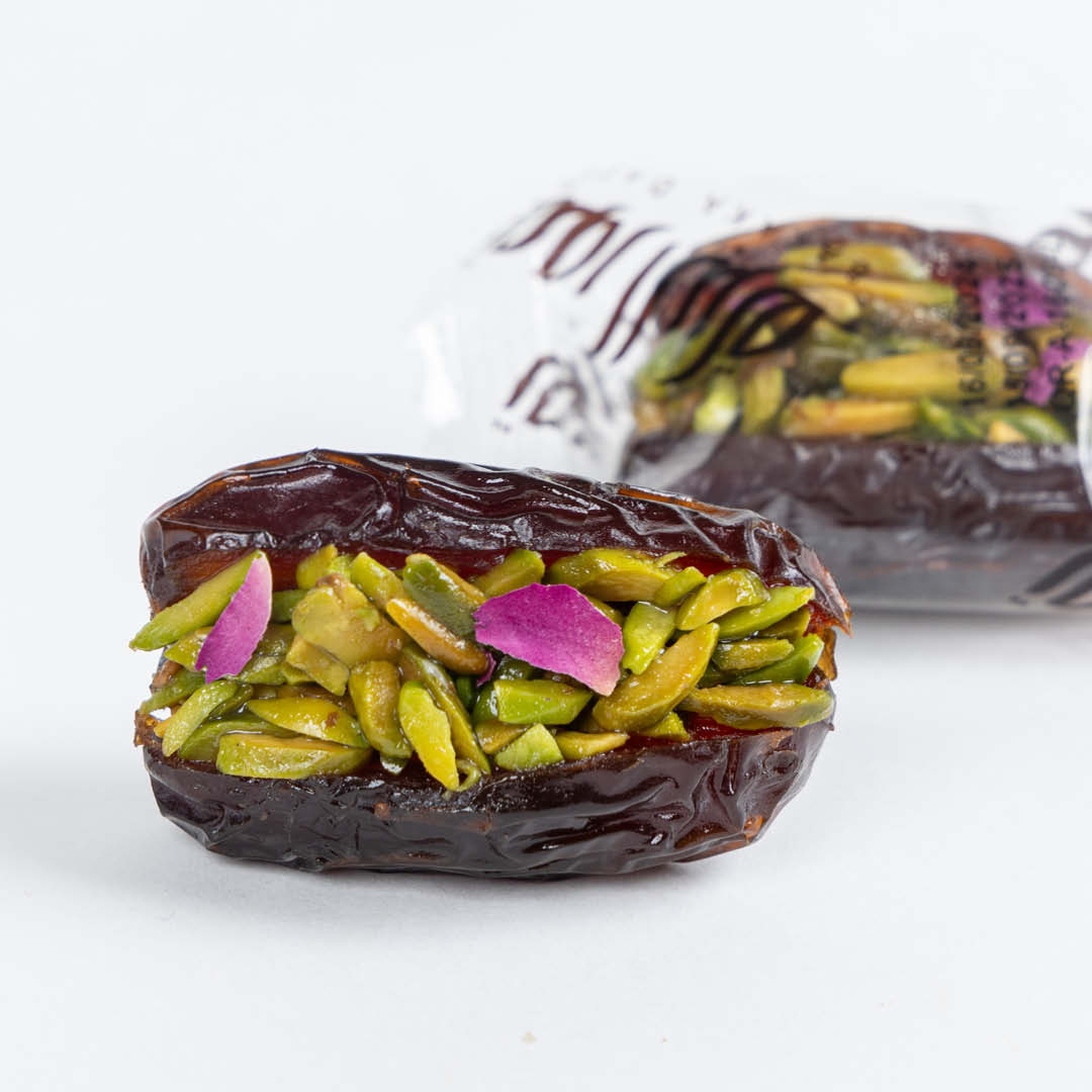 Wrapped-stuffed-dates24-1.jpg Medjool Rose Pistachio Wrapped - Image 1
